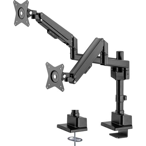 My Wall HL 51-2 L x2 Support de table pour écran 43,2 cm (17") - 81,3 cm (32") noir rotatif, inclinable X525232 (1/5)