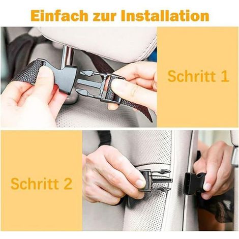 Organisateur Voiture Enfant, 1PCS Rangement Auto Accessoire Interieur, Support pour Tablette Transparent 10 poches, Noir (1/4)