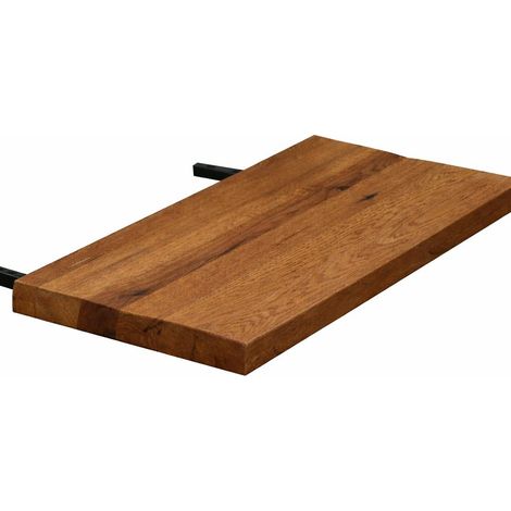 Rallonge pour tables en chêne brun bords naturels largeur 100 cm (50cm) PALERME