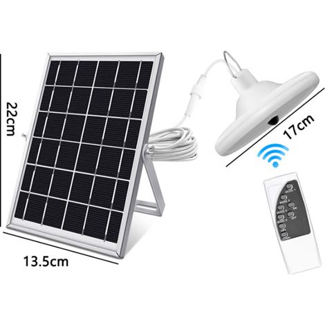 56Leds 600LM Lampe Solaire Exterieur,4 Mode Suspendue Solaire,Panneau Réglable,6 Luminosité avec TéLéCommande,IP66 étanche Eclairage Led pour Jardin,Camping/Pergola/Balcon/Terrasse, Blanc [Classe éner (1/5)