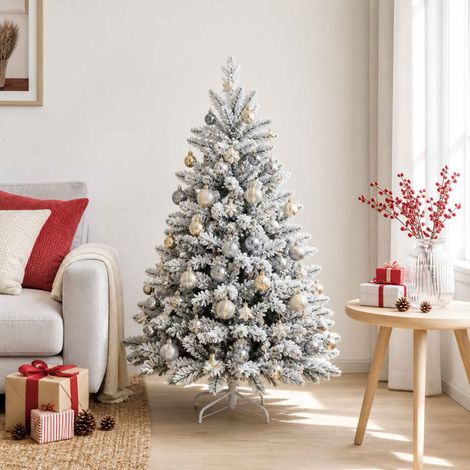 Set di Palline di Natale 88 pz Oro e grigio Ø 6 cm Plastica vidaXL (1/5)