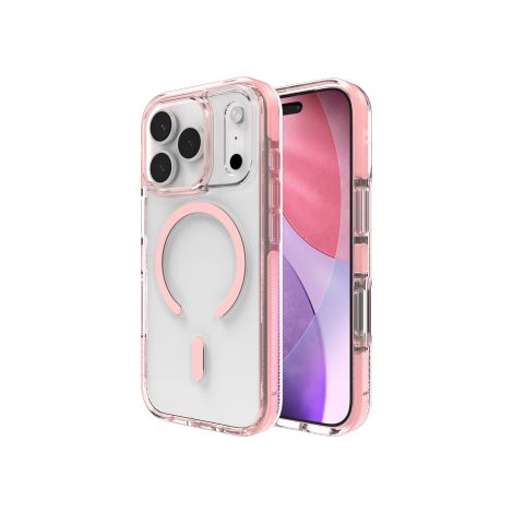 Zagg Santa Cruz Snap - Coque iPhone 17 Pro compatible MagSafe (sorbet rose) (1/3)
