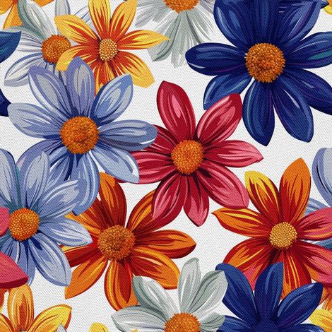 Dekorativer Outdoor-Stoff Oxford - Motiv Blumen I DX5147 (1/5)