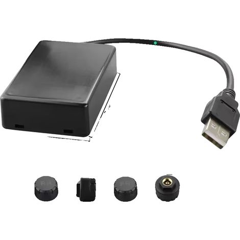 Sistema de monitoreo de presión de neumáticos, compatible con lectores Android, alertas en tiempo real, TPMS externo. (1/2)
