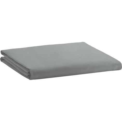 Drap-housse en microfibre Gris clair 150 x 200 x 30 cm (1/5)