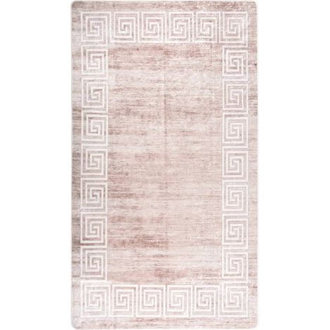 Tapis de salon Style Moderne Tapis de sol - Tapis lavable antidérapant 190x300 cm Beige BV417499 - BonneVie (1/5)