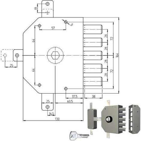 Serratura Sicura Quintuplice Dx Pompa 3300P Cr