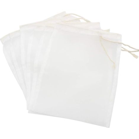 6Pcs Aquarium Filtre Maille Sacs 145 Microns Nylon Sac à Filtre pour Aquarium avec Cordon pour Boules Bio D'aquarium, Charbon Actif, Charbon en Granulés (1/5)