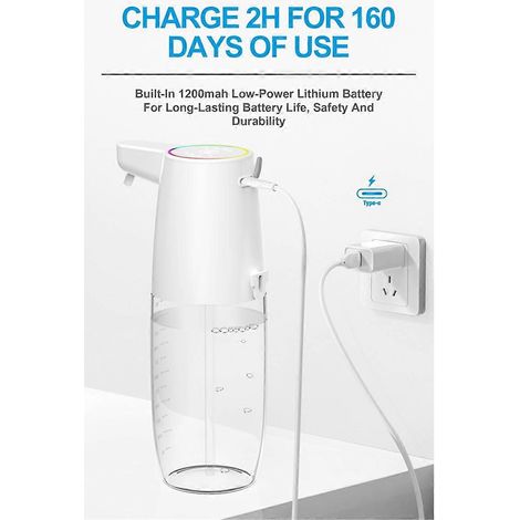 Distributeur de savon automatique 600 ml, distributeur de savon liquide intelligent, mousse (1/5)