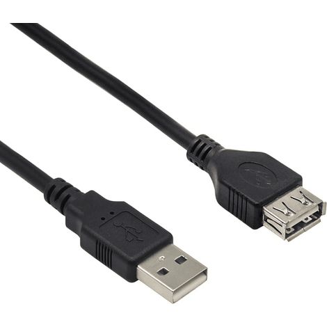 Cable USB 2.0 A/M-A/H 5 M Negro (1/3)