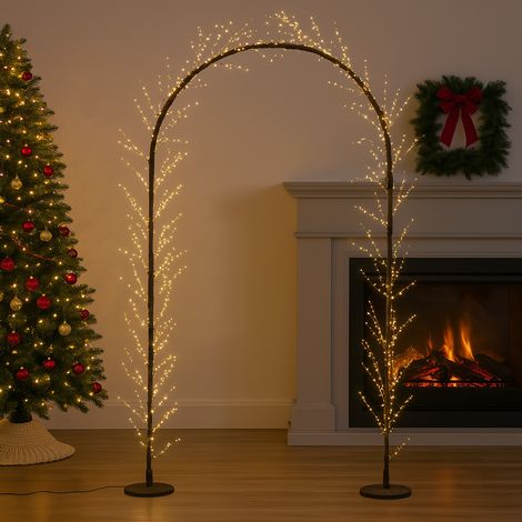 Figura luminosa di Arco, led a luce bianco caldo in acrilico da 230 cm (1/4)