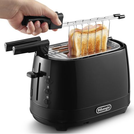 DeLonghi CTLAP2203.BK Toaster 2 Scheibe(n) Schwarz 550 W