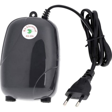 5W Portable Aquarium Pompe à Air d'Oxygène Hydroponique Aquarium Aérateur Oxygen Pompe Réservoir de Poissons avec 2 Sortie d'air pour Small Fish Tank Noir (1/5)