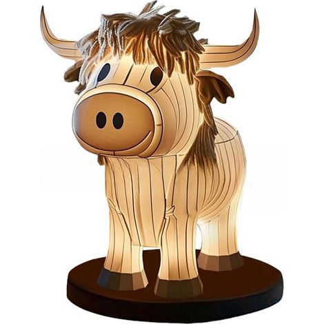 Ortviai Lampe de bureau en forme de yack – décoration lumineuse originale pour chambre et salon (1/5)