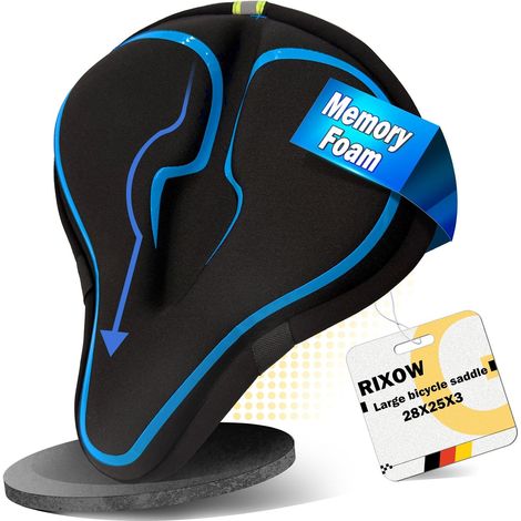 Housse de Selle de Vélo, Couvre Selle Velo avec Bandes Réfléchissante, Grande Coussin Selle Velo pour Hommes et Femmes, 28x25cm Selle de Vélo pour Vélo de Route, E-Bike, Vélo d'exercice (1/5)