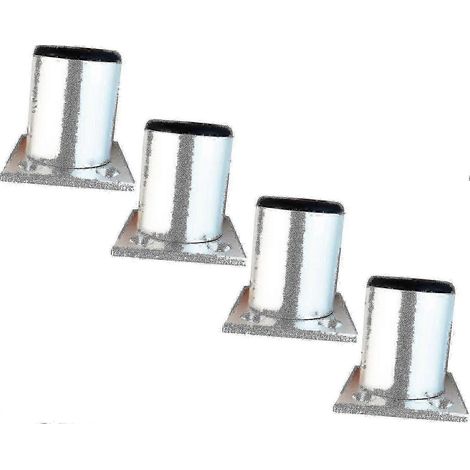 Quatre pieds de meuble réglables, 5 cm de hauteur, pieds en alliage d'aluminium, plage de réglage 0-15 mm, avec vis en acier inoxydable. (1/5)