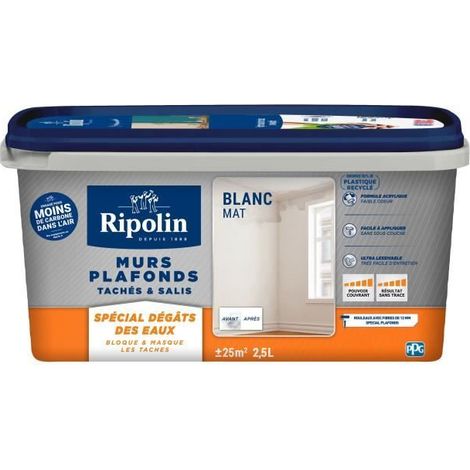 Ripolin Spezial Wasserschaden Farbe weiß matt 2,5 L