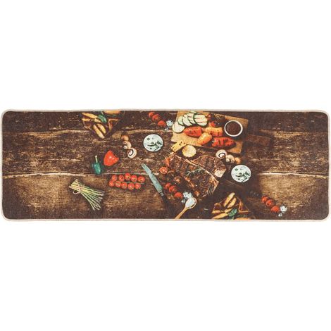 Maison Exclusive - Küchenteppich Mehrfarbig 60x180 cm Waschbar