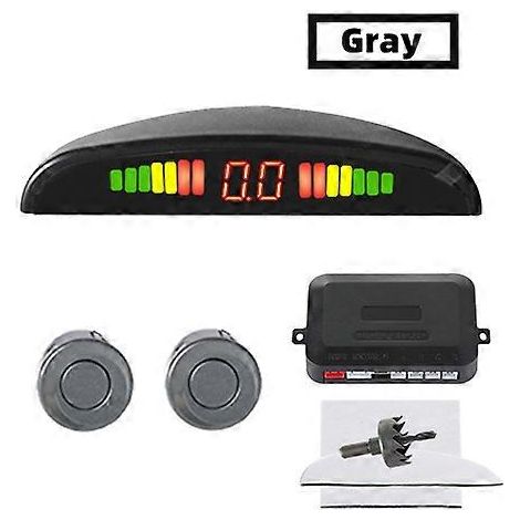 Kit de capteurs de stationnement pour voiture, 2 ou 4 capteurs, écran LED 22 mm, radar de recul, système d'alerte sonore, 8 couleurs (1/5)