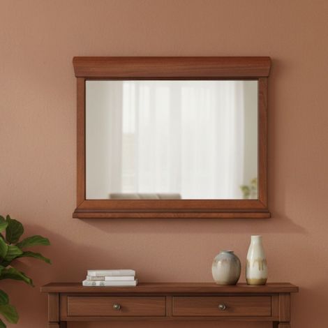 Specchiera Venere con cornice in legno Noce (1/2)