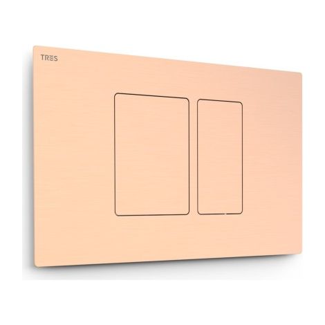 Bouton de chasse double pour WC Or Rose Mat 24K - TRES 25429801OPM
