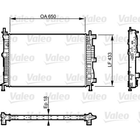 Radiateur, refroidissement du moteur VALEO 735555 CITROËN 1610017680 1611522480