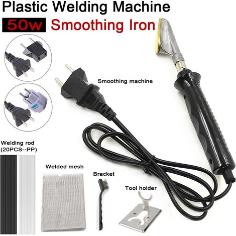 Soldador Plancha alisadora para reparación de parachoques de coche, 220v, 50w, grapadora caliente, máquina de soldadura de plástico alisado plasticos (1/5)