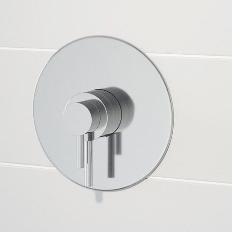 Modern Round Dual Shower Valve Thermostatic Concentric Concealed Exposed Chrome (1/7)