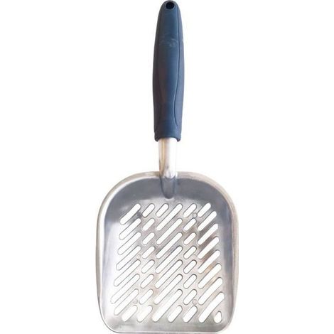 MPETS Pelle à litière Chrome - Pour chat - Bleu et chromé