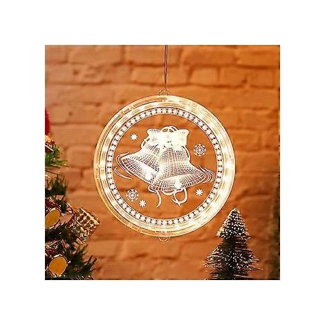 Décoration lumineuse de Noël pour fenêtre, décoration intérieure de Noël pour fenêtre, guirlande lumineuse de Noël, fonctionne sur piles (1/5)