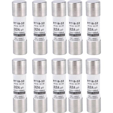 Compatible avec les inserts fusibles céramique-métal en paquet de 10, les jeux de fusibles et les cartouches fusibles pour la protection électrique 32A. (1/5)