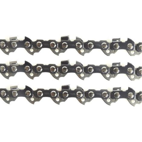 Satz mit 3 Kettensägenketten – 50 Treibglieder – 3/8LP Teilung – 0,43 Treibgliedstärke (1,1 mm) – 35 cm Führungsschiene (1/5)