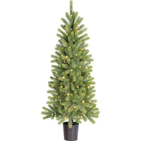 Black Box Trees Sapin de Noël artificiel illuminé Blanc chaud H120xl60xL60cm (1/5)