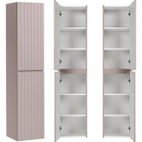 Hochschrank Badezimmer IRAKLIO-56-ROSE altrosa B/H/T ca. 35/160/33 cm (1/5)