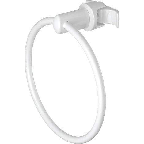 Handy Ring Tubolare - Portarotolo Carta Igienica per Radiatore Tubolare Multicolonna - si Fissa Direttamente sul Radiatore Tubolare - Bianco (1/5)