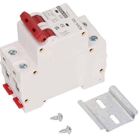 DZ47S-63Z-2P - Disjoncteur solaire avec rail DIN - 1000 V 25 A - Disjoncteur CC - Protection contre les courts-circuits - Disjoncteur modulaire avec rail DIN 2P (1/5)