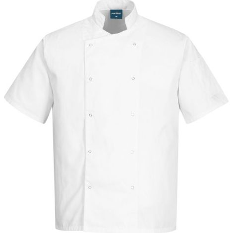Chaqueta de cocina chef Cumbria Unisex bolsillo manga bolígrafo PORTWEST C733 L Blanco