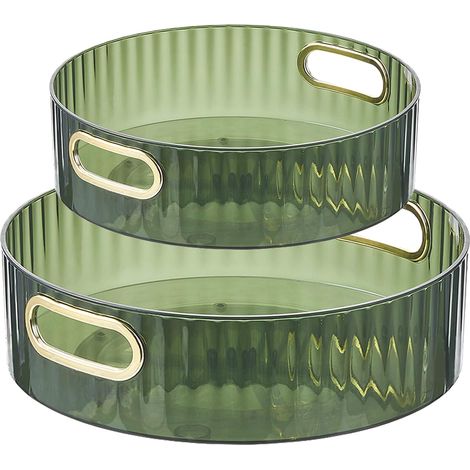 Ensemble de rangement pour réfrigérateur, organiseur de cuisine rotatif pour placard, étagère à épices ronde rotative, organisateur d'épices rotatif, rangement de cuisine rotatif (1/5)