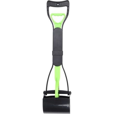 FUROKOY Pelle à caca à mâchoire longue Pet Pooper Longue Poignée Jaw Poop Scoop Clean Pick Up Dog Cat Waste Picker Vert + noir