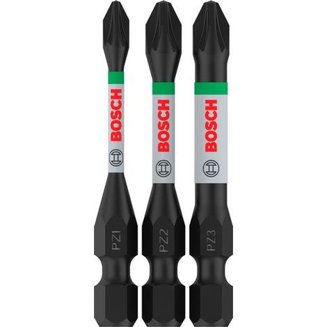 Bosch PRO Schrauberbits Pozidriv Impact Bit, PZ1, PZ2, PZ3, 55 mm, 3-tlg. (1/5)