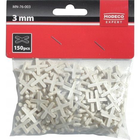 Separadores de azulejos expert modeco 3 mm plástico 150 piezas