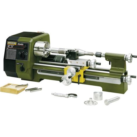 Proxxon PD 400 Tornio per metalli motore robusto in ghisa