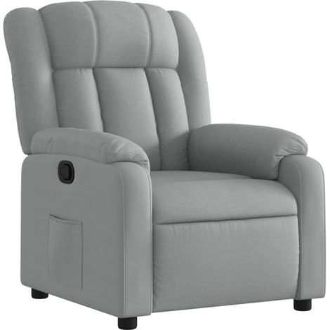 Maison Exclusive - Sillón reclinable de tela gris claro