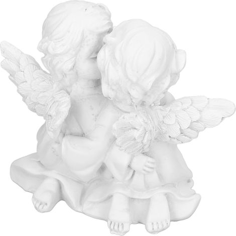 Statue d'ange en résine synthétique, forme d'ange enlacé, ornement d'ange blanc pour décoration de bureau, ange gauche (1/5)