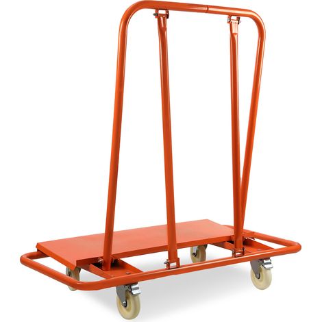 Randaco Carro portaplacas Carro de transporte 100 x 97 x 61 cm hasta 680 kg Negro Con correas