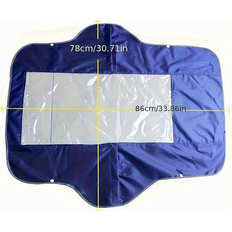 Housse avant étanche pour moto avec fenêtre transparente pour tableau de bord, pare-soleil universel 78x86cm pour vélos et scooters électriques (1/5)