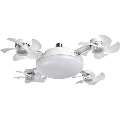 Ventilateur en forme de drone avec lumières et télécommande, moteur ultra-silencieux pour un sommeil paisible dans la salle à manger (1/3)