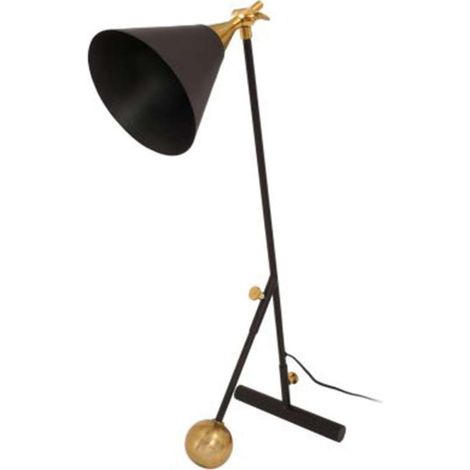 Lampe à Poser Industriel "Celeste" 76cm Noir & Or (1/2)
