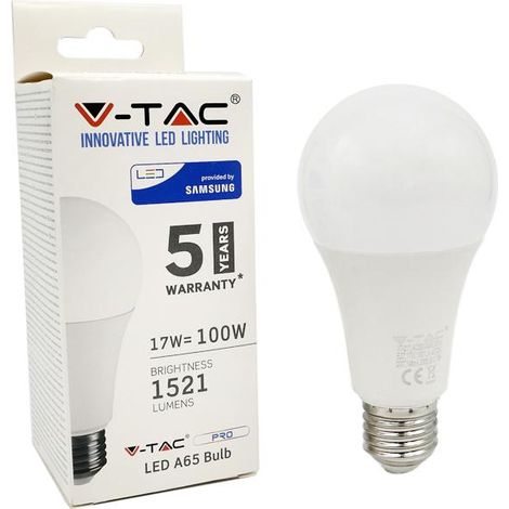 Lampada Led E27 A65 17W Bianco Neutro 4000K Bulbo Sfera Chip Samsung Garanzia 5 Anni SKU-163 (1/8)