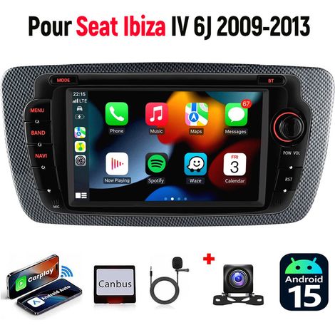Autoradio Android 15.0, Bluetooth, GPS, navigation, Wi-Fi, écran tactile, pour Seat Ibiza 6J (2009-2013) - 2+32G CAM (1/5)